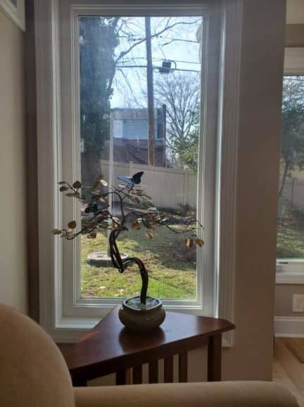 Bovano butterfly sculpture in home